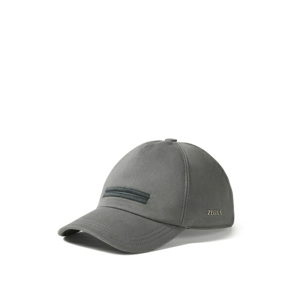 ゼニア メンズ 鳥打ち帽 付属物 Cotton baseball cap Grey