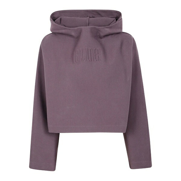 ジャン極点 ゴルチエ レディース パーカー・スウェットシャツ アウター Embossed-logo hoodie Purple