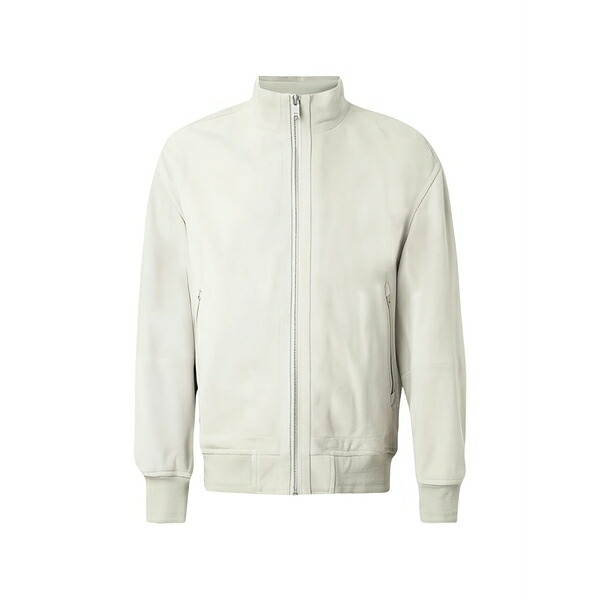 ボス メンズ ジャケット＆ブルゾン アウター Leather bomber jacket Neutrals｜asty