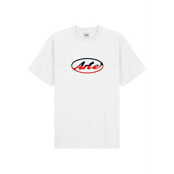 アルテ アントワープ メンズ Tシャツ トップス Oval-logo t-shirt White