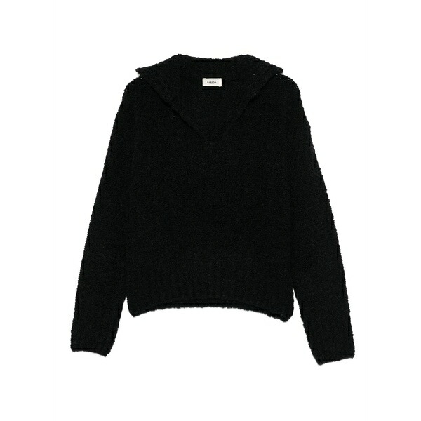 バレナ レディース 編み物\u0026スウェーター アウター Long-sleeve textured sweater  Black