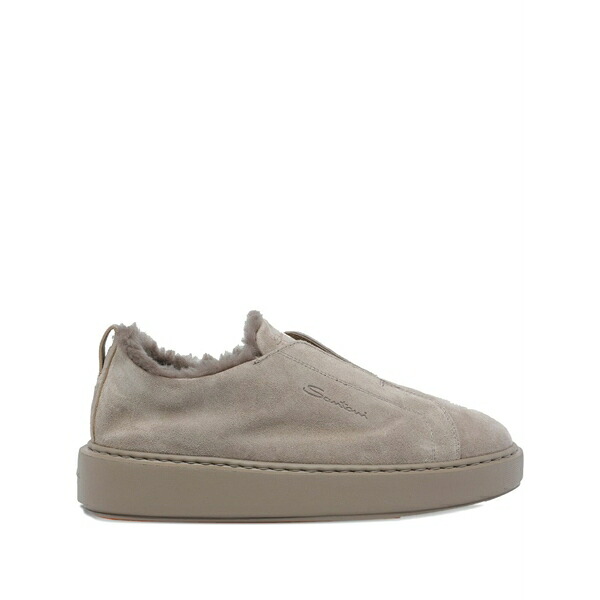 サントーニ レディース スニーカー シューズ Round-toe suede sneakers Neutrals|asty