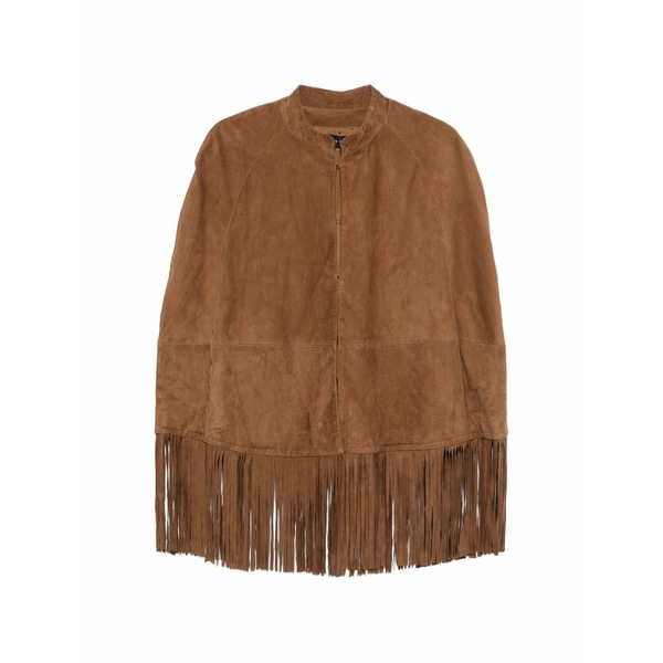 フェデリカ・トシ レディース 上衣＆上衣 アウター Fringed gilet Brown