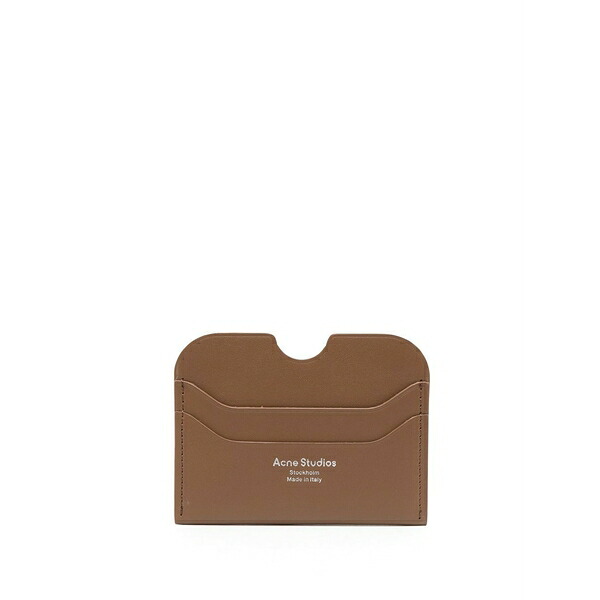 アクネ ストゥディオズ メンズ がま口 付属品 Logo-print cardholder Brown メンズ財布-バッグ・小物・ブランド雑貨-財布・ケース