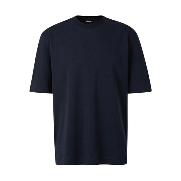 ゼニア メンズ Tシャツ トップス Cotton t-shirt Blue|asty