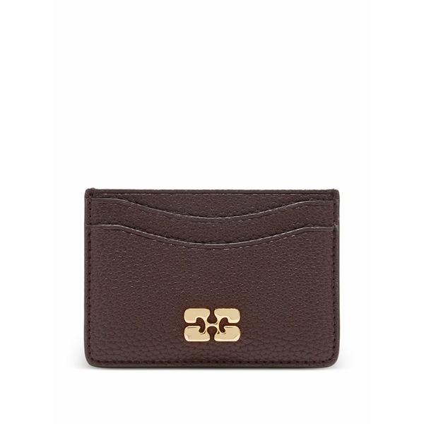 ガニー レディース 紙入れ 付属品 Bou logo card holder Brown