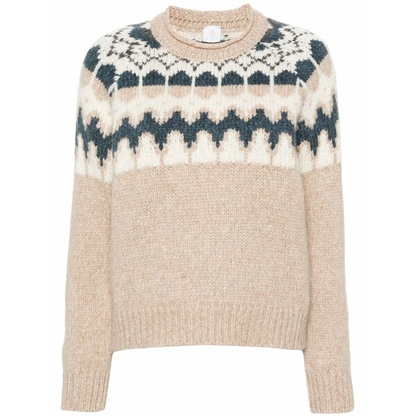 イレブンティ レディース 編み物\u0026スウェーター アウター Intarsia-pattern knitted jumper  Neutrals セーター-レディースファッション