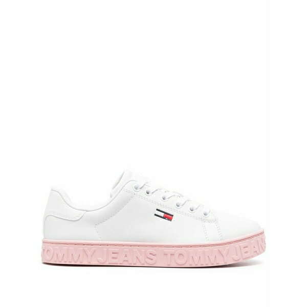 トミーヒルフィガー レディース スニーカー シューズ Embossed-logo sole sneakers White