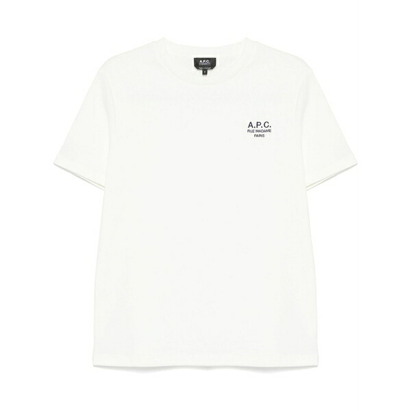 アーペーセー メンズ プルオーバー トップス Logo-embroidered cotton t-shirt White