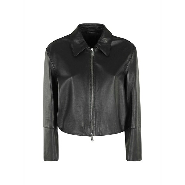 ドンダップ レディース 上衣＆上衣 アウター Zip-up leather jacket Black