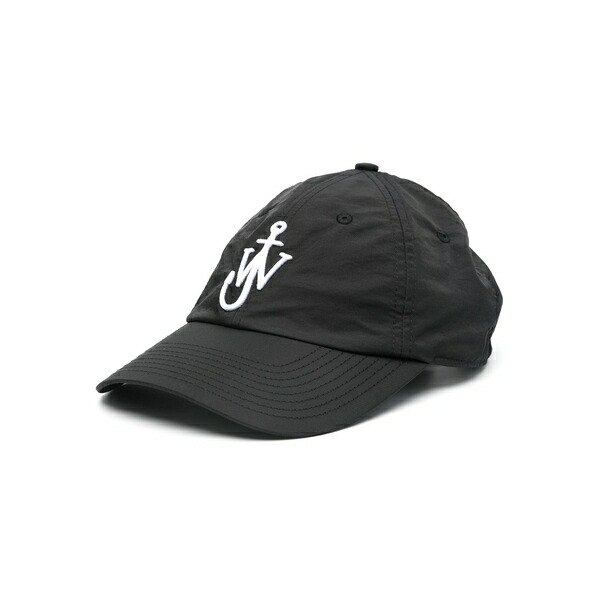 J.W.アンダーソン メンズ 帽子 アクセサリー Anchor logo-embroidered baseball cap Black