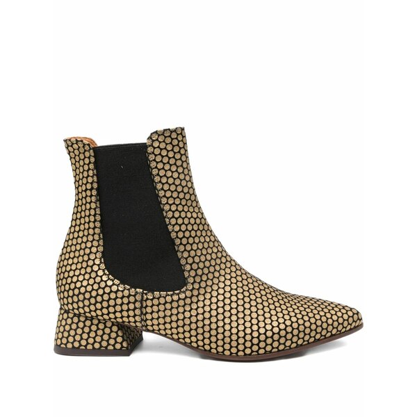 チエミハラ レディース ブーツ シューズ 35mm pointed-toe polka-dot boots Gold｜asty
