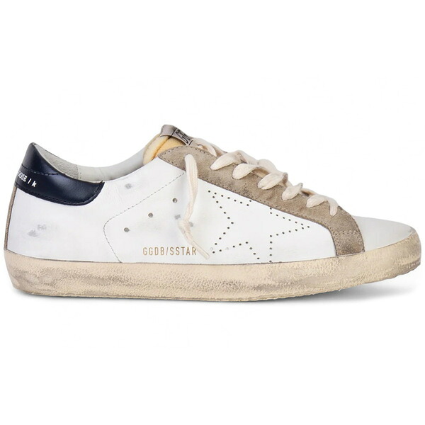 Golden Goose ゴールデングース メンズ スニーカー  【Golden Goose Super-Star White Navy Blue Heel Tab】  サイズ US_10(28.0cm) White/Blue