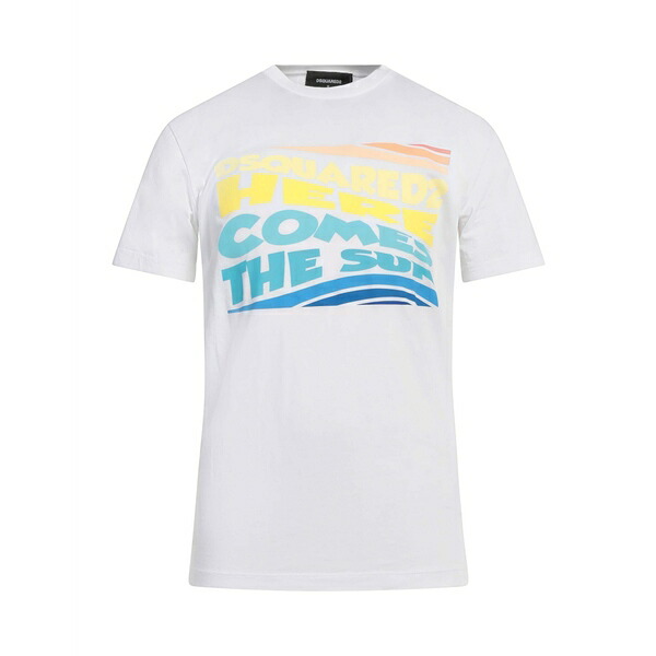 【送料無料】 ディースクエアード メンズ Tシャツ トップス T-shirts White|asty