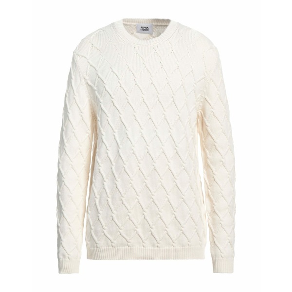 【貨物輸送無料】 アルファス テューディオ メンズ 編み物\u0026スウェーター アウター Sweaters White