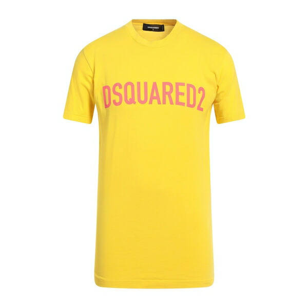【送料無料】 ディースクエアード メンズ Tシャツ トップス T-shirts Yellow