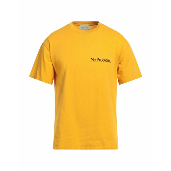 【送料無料】 アリーズ メンズ Tシャツ トップス T-shirts Yellow