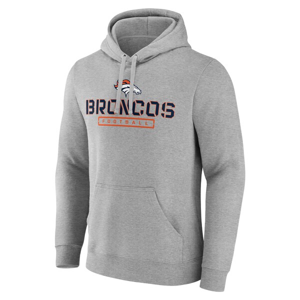 ファナティクス メンズ パーカー・スウェットシャツ アウター Denver Broncos Fanatics Branded Personalized  Name Number Evanston Stencil Pullover Hoodie Gray トップス | maharanizaika.com