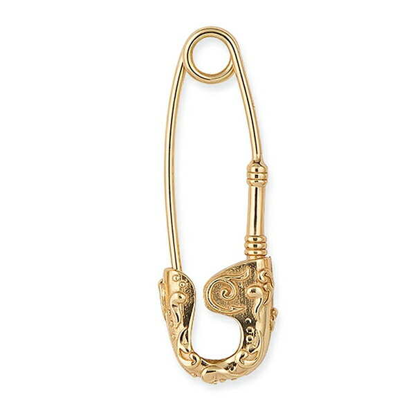 エマニュエレ ビコッキ メンズ ピアス・イヤリング アクセサリー Arabesque pin silver earring Gold|asty