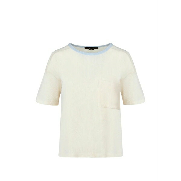 スミス レディース Tシャツ トップス Pocket-detail ribbed t-shirt Neutrals|asty
