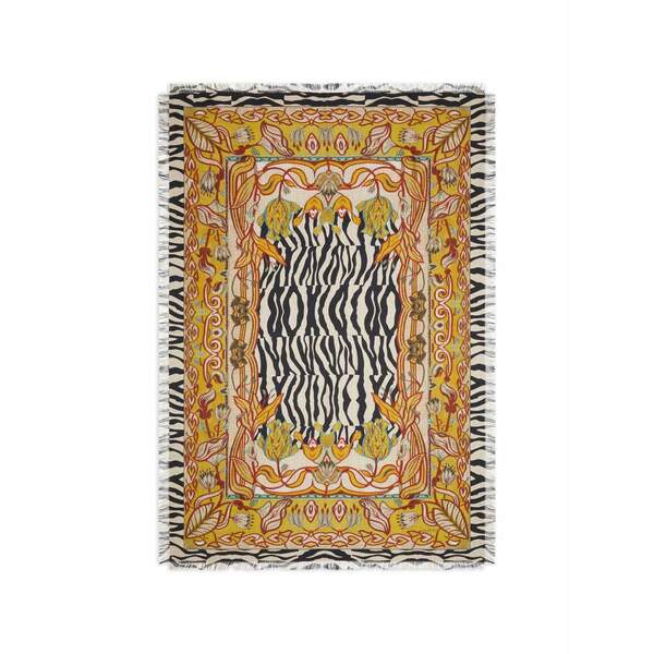 ピエール＝ルイ・マシア メンズ マフラー・ストール・スカーフ アクセサリー Aloeuw floral-print scarf Yellow｜asty