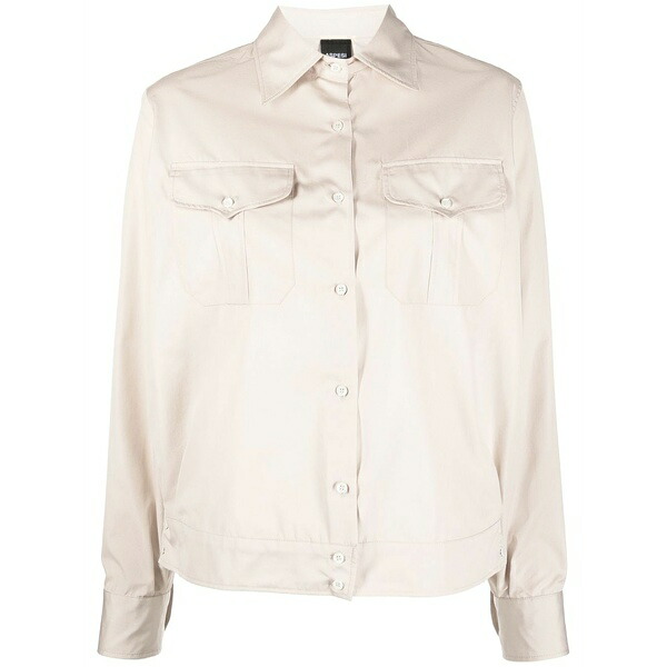 アスペジ レディース シャツ トップス Chest flap pocket shirt Neutrals|asty