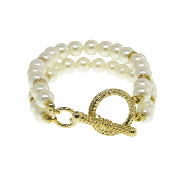 88%OFF!】 2028 レディース ブレスレット バングル アンクレット アクセサリー 14K Gold Plated Double Strand  Toggle Bracelet White somaticaeducar.com.br