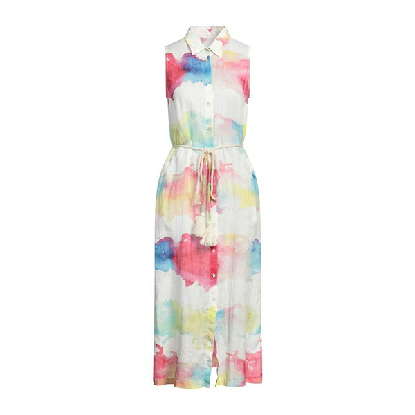【送料無料】 120%リノ レディース ワンピース トップス Midi dresses White