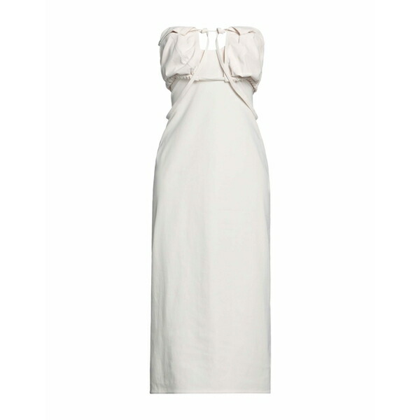 【送料無料】 ジャクエムス レディース ワンピース トップス Midi dresses White