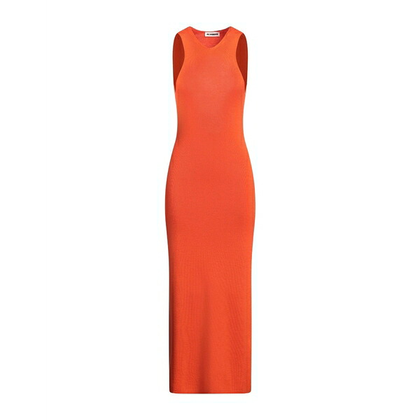 【送料無料】 ジル・サンダー レディース ワンピース トップス Midi dresses Orange