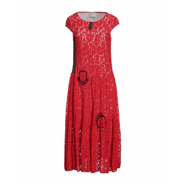 【送料無料】 エリサ カヴァレッティ バイ ダニエラ ダッラヴァッレ レディース ワンピース トップス Midi dresses Red