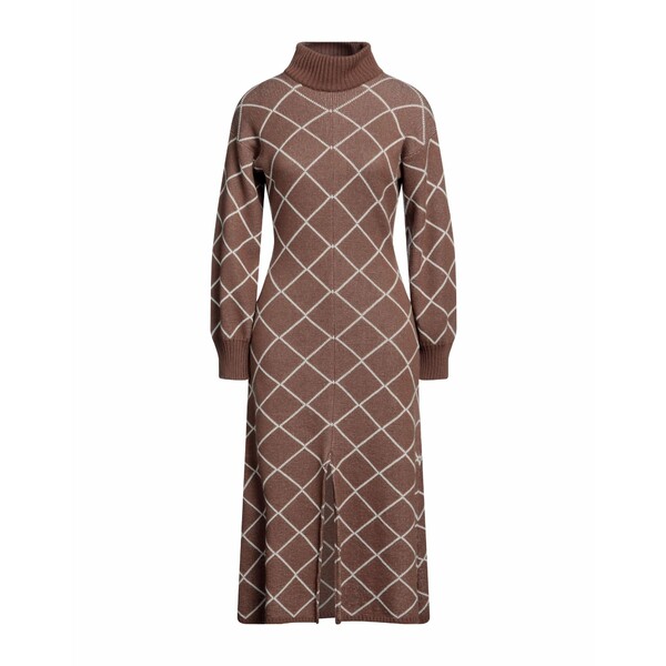 【送料無料】 クリダ ミラノ レディース ワンピース トップス Midi dresses Brown