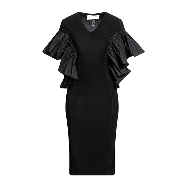【送料無料】 エーゼット ファクトリー レディース ワンピース トップス Midi dresses Black