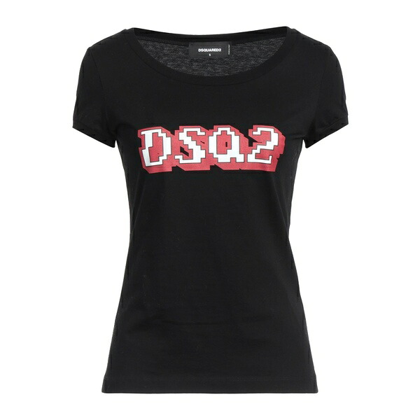 【送料無料】 ディースクエアード レディース Tシャツ トップス T-shirts Black