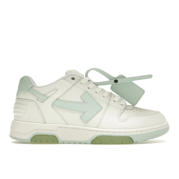 OFF-WHITE 象牙色 メンズ スニーカー  【OFF-WHITE Out Of Office OOO Low Tops White Mint】  大いさ US_8(26.0糎) White/Mint Green
