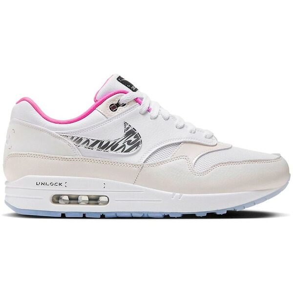 Nike ナイキ メンズ スニーカー  【Nike Air Max 1 Unlock Your Space】  大きさ US_6(24.0糎) White/White/Phantom Grey/Metallic Silver