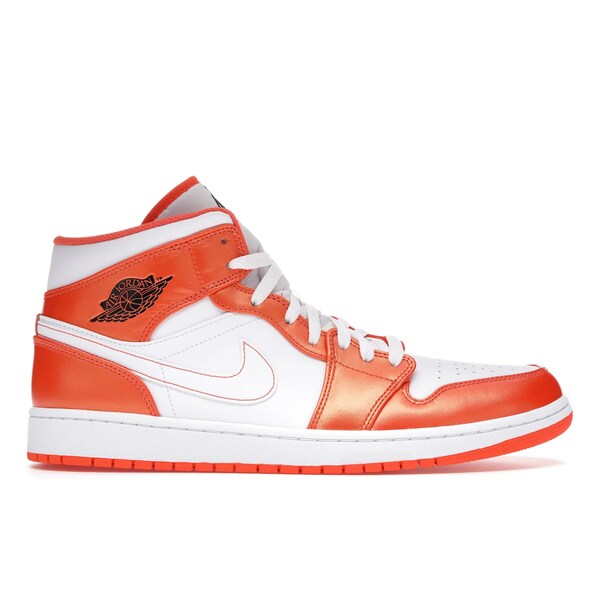 Jordan ジョーダン メンズ スニーカー  【Jordan 1 Mid Metallic Orange】  大いさ US_12.5(30.5糎) Electro Orange/Black-White