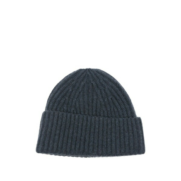 リサ・ヤン レディース かぶり笠 付属品 Martigny ribbed cashmere beanie hat Blue