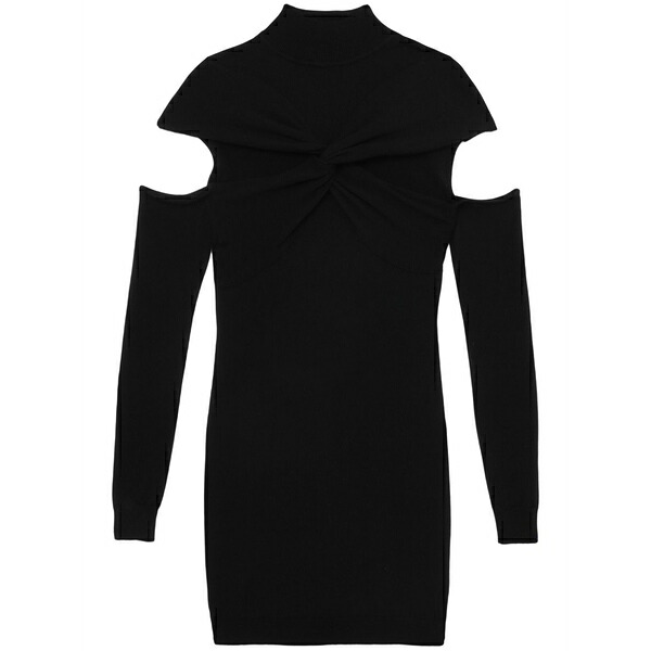 コペルニ レディース ワンピース トップス Cut-out twisted wool minidress Black｜asty