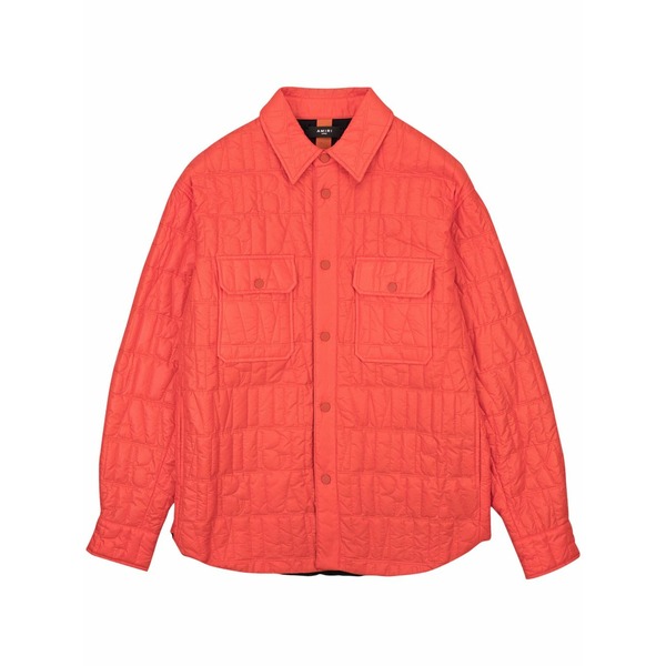 アミリ メンズ 上衣＆上衣 アウター Quilted shirt jacket Orange