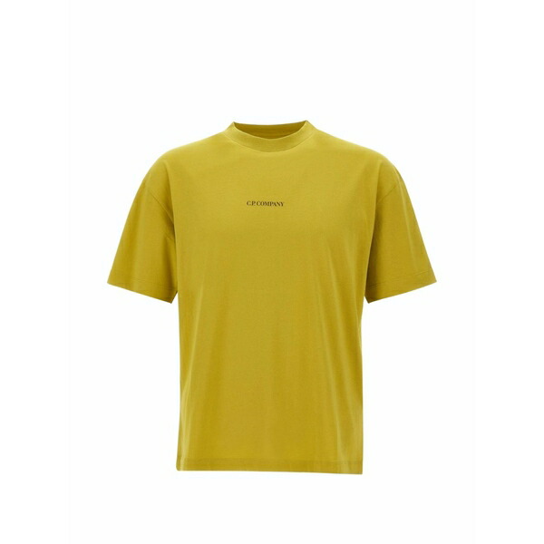 シーピーカンパニー メンズ Tシャツ トップス Logo-print short-sleeve t-shirt Green｜asty