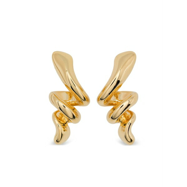 マリア ブラック レディース ピアス&イヤリング アクセサリー Small coil earrings Gold|asty