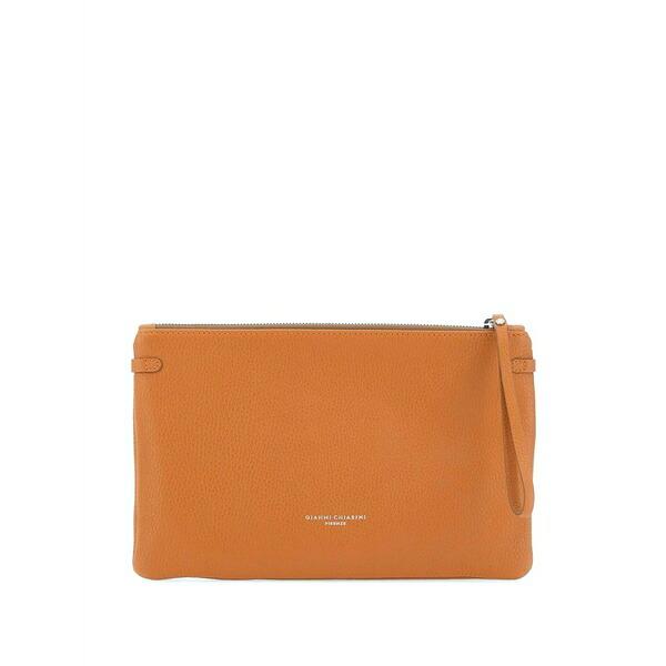 ジャンニ・キアリーニ レディース クラッチペダル御徒面子 御徒面子 Leather clutch bag Neutrals