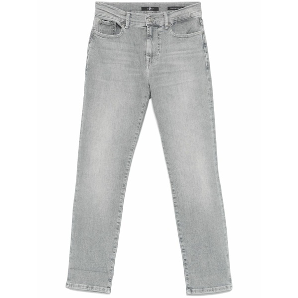 7フォーオールマンカインド レディース デニムパンツ ボトムス Mid-rise skinny jeans Grey|asty