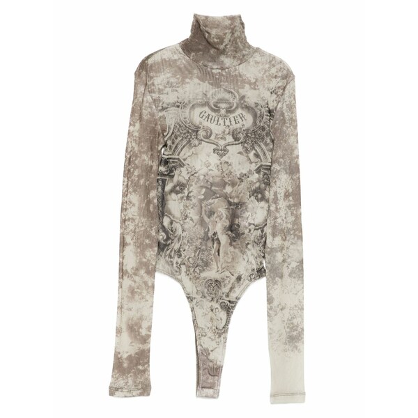 ジャンポール ゴルチエ レディース Tシャツ トップス M茫漏daillon-print bodysuit Grey｜asty 66,990円