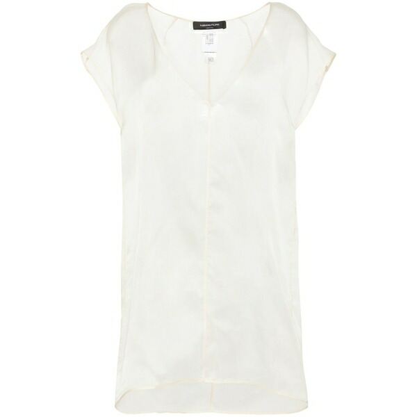 ファビアナ フィリッピ レディース シャツ トップス Semi-sheer silk blouse Neutrals|asty