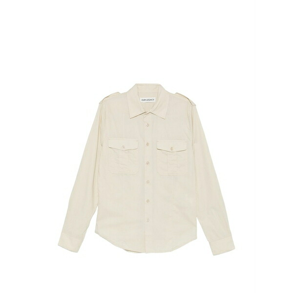 アワーレガシー メンズ シャツ トップス Lean chest-pockets shirt Neutrals|asty