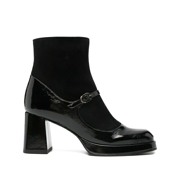 チエミハラ レディース ブーツ シューズ Kabry patent-leather ankle boots Black|asty