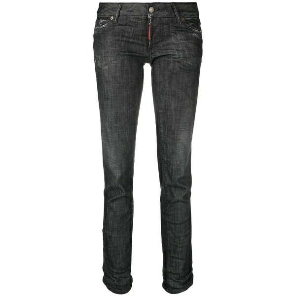 ディースクエアード レディース デニムパンツ ボトムス Straight-leg jeans Black|asty
