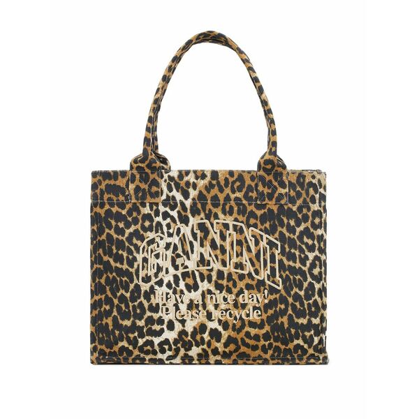 ガニー レディース トートバッグ バッグ Leopard-print canvas tote bag Neutrals|asty